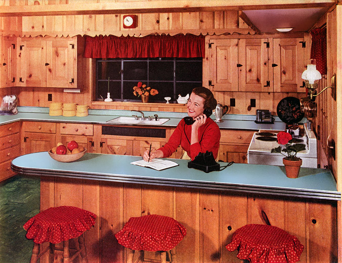 vintage wood kitchen